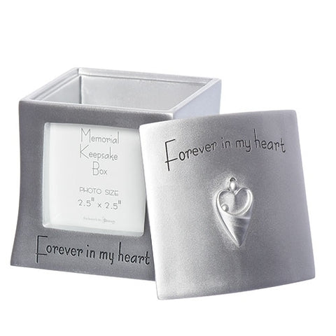 4"H FOREVER IN MY HEART MEMORIAL FRAME BOX