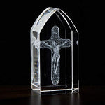 JEWELED CROSS CRUCIFIX ETCHED