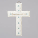 6.5"H BAPTISM WALL CROSS - BOY