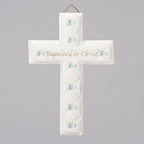 6.5"H BAPTISM WALL CROSS - BOY