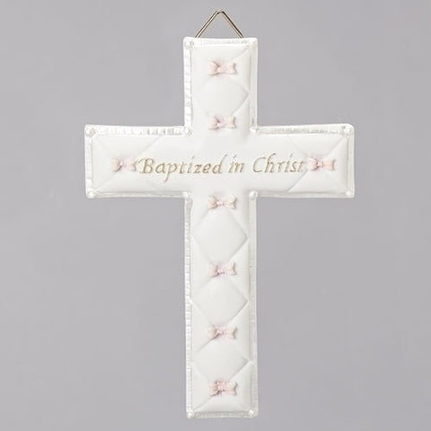 6.5"H BAPTISM WALL CROSS - GIRL