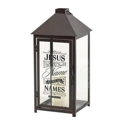 15.75" JESUS THE NAME ABOVE ALL NAMES LANTERN