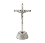 Hammered Silver Finished Auto Crucifix