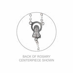 5.5mm Amethyst Fire Crystal Bead Rosary with Crucifix and Madonna Center