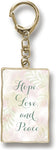 Keychain: Hope, Love, and Peace