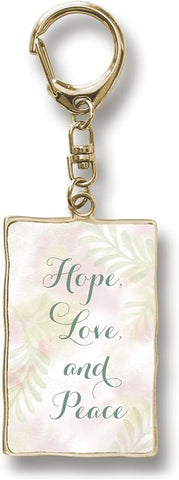 Keychain: Hope, Love, and Peace