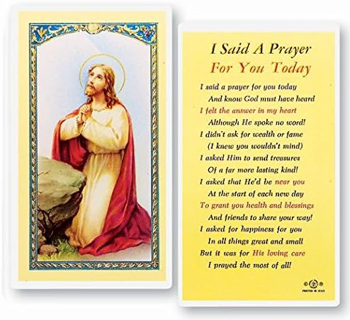 Holy Card I Said a Prayer for You Today – Universal Church Supplies Inc