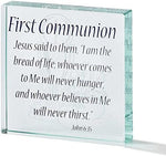 FIRST COMMUNION GLASS PLAQUE