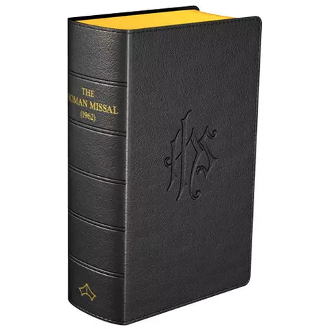 DAILY MISSAL (1962) LATIN/ENGLISH Black Leather
