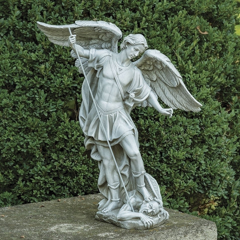 18.25"H St. Michael Outdoor Statue