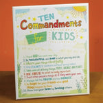 PLAQUE 10 COMMANDMENTS FOR KIDS