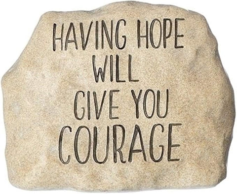 5"H HAVING HOPE STONE/DESK PLAQUE