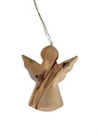 ORNAMENT-OLIVE WOOD-THICK CUT ANGEL