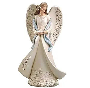 9" BAPTISM ANGEL HOLDING SHELL