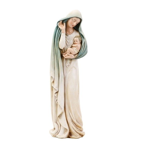 STATUE MADONNA AND CHILD 12" RESIN