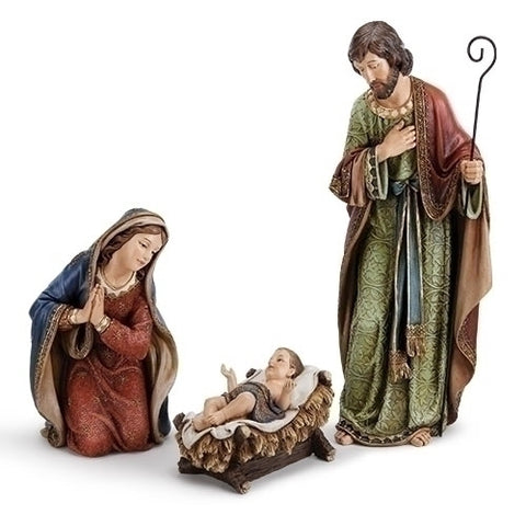 NAT SET 3 PC 22"H HOLY FAMILY RESIN