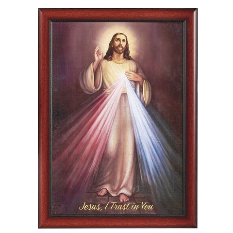 27"H DIVINE MERCY FRAMED ART