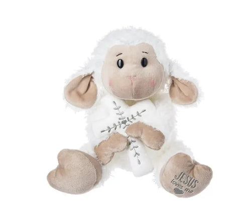 Plush- Lamb Holding Cross