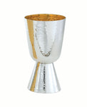 Communion Cup; Silver and Gold Hammered Texture