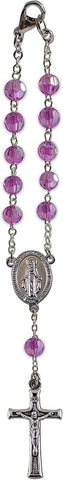 BIRTHSTONE CAR ROSARY - FEBRUARY