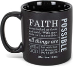 FAITH CERAMIC MUG - BLACK