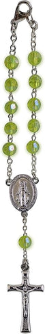 BIRTHSTONE CAR ROSARY - AUGUST
