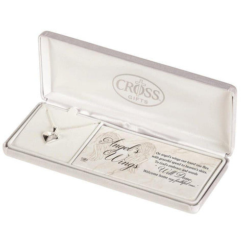 ON ANGEL'S WINGS HEART NECKLACE