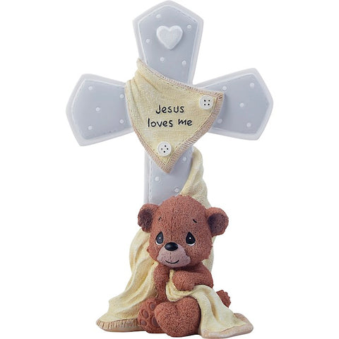 CROSS FIGURINE JESUS LOVES ME