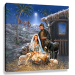Pizazz Print-A Savior Is Born w/Swarovski Crystals (10" x 10")