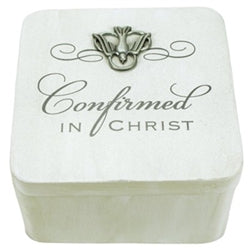 KEEPSAKE BOX-CONFIRMED IN CHRIST - WHITE