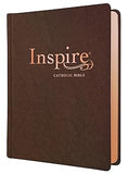 Inspire Catholic Bible NLT (LeatherLike, Dark Brown): The Bible for Coloring & Creative Journaling