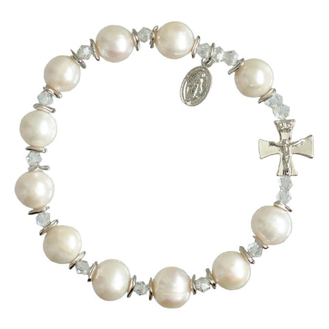 ROSARY BRACELET PEARL 10MM