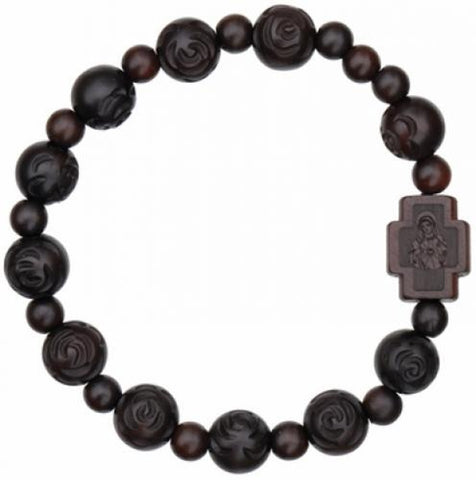 ROSARY BRACELET JUJUBE WOOD ROSE DA