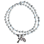 Rosary Bracelet  Howlite 4mm Twist