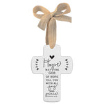Hope - Ceramic Cross Ornament