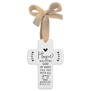 Hope - Ceramic Cross Ornament