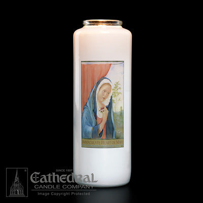 Glass 6 DAY Immaculate Heart Candle