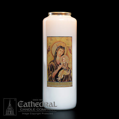 Glass 6 DAY Our Lady of Perpetual Help Candle