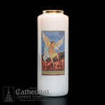 Glass 6 DAY St Michael Candle