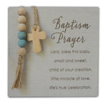 Prayer Plaque with Beads-Baptism