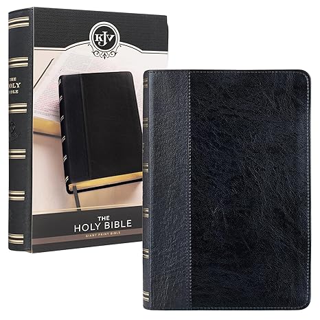 BIBLE KJV GIANT PRINT BLACK LUXLEAT