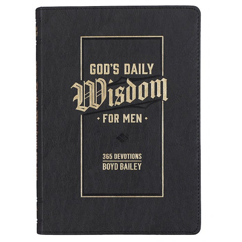 Devotional-God's Daily Wisdom For Men-Faux Leather