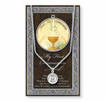 My Four Way Genuine Pewter Medal on a 24" Chain with Biography and Picture Folder