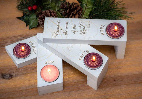 ADVENT WREATH HOPE FAITH JOY PEACE FAN