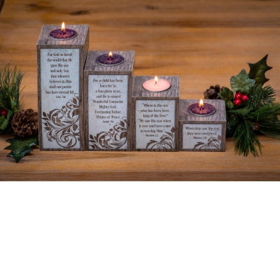 ADVENT PILLAR SET LOVE HOPE PEACE JOY