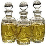 AMBRY SET Crystal 8 oz 7-1/4"H 2-1/8"D Engraved OI/OS/SC (SET OF 3)