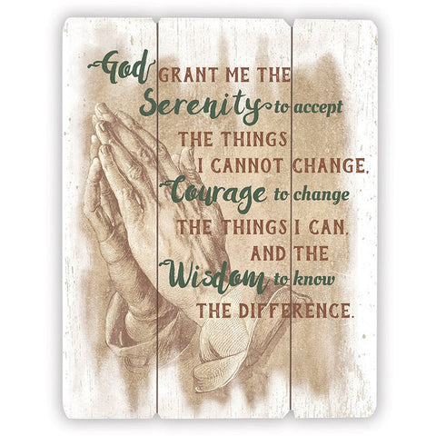 15" SERENITY PRAYER WOOD PALLET PLAQUE