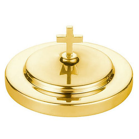 BREAD PLATE LID/COVER BRASS TONE 6 1/2"