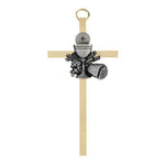 Communion Wall Cross Brass w/ Chalice