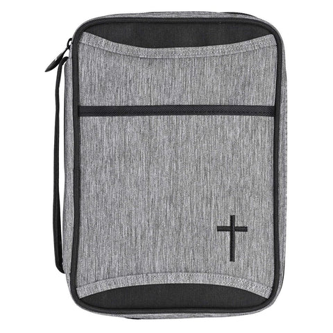 BIBLE COVER Heather Black Large Print